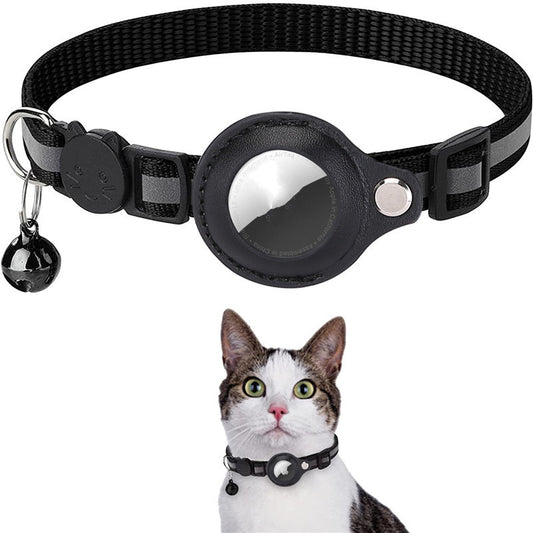 Smart AirTag Pet Collar – Waterproof Reflective Dog & Cat Collar