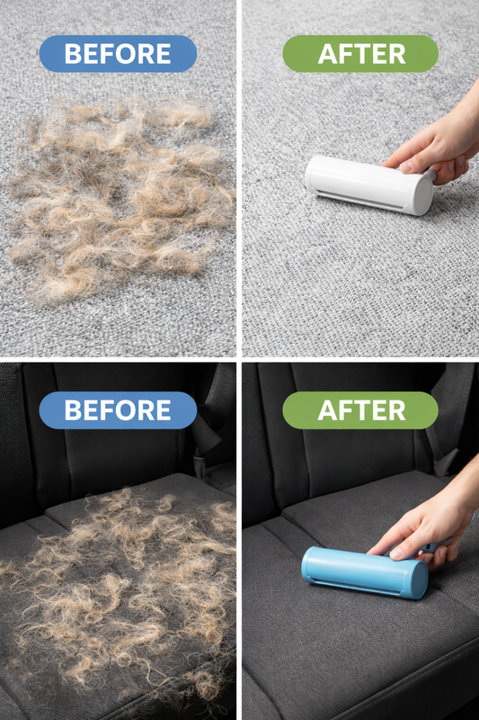 Remove Pet Hair in Seconds – Reusable Fur Roller (No Batteries Needed)