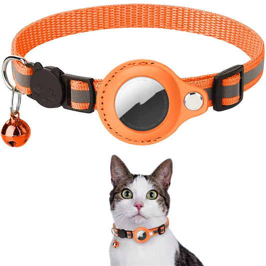 Smart AirTag Pet Collar – Waterproof Reflective Dog & Cat Collar